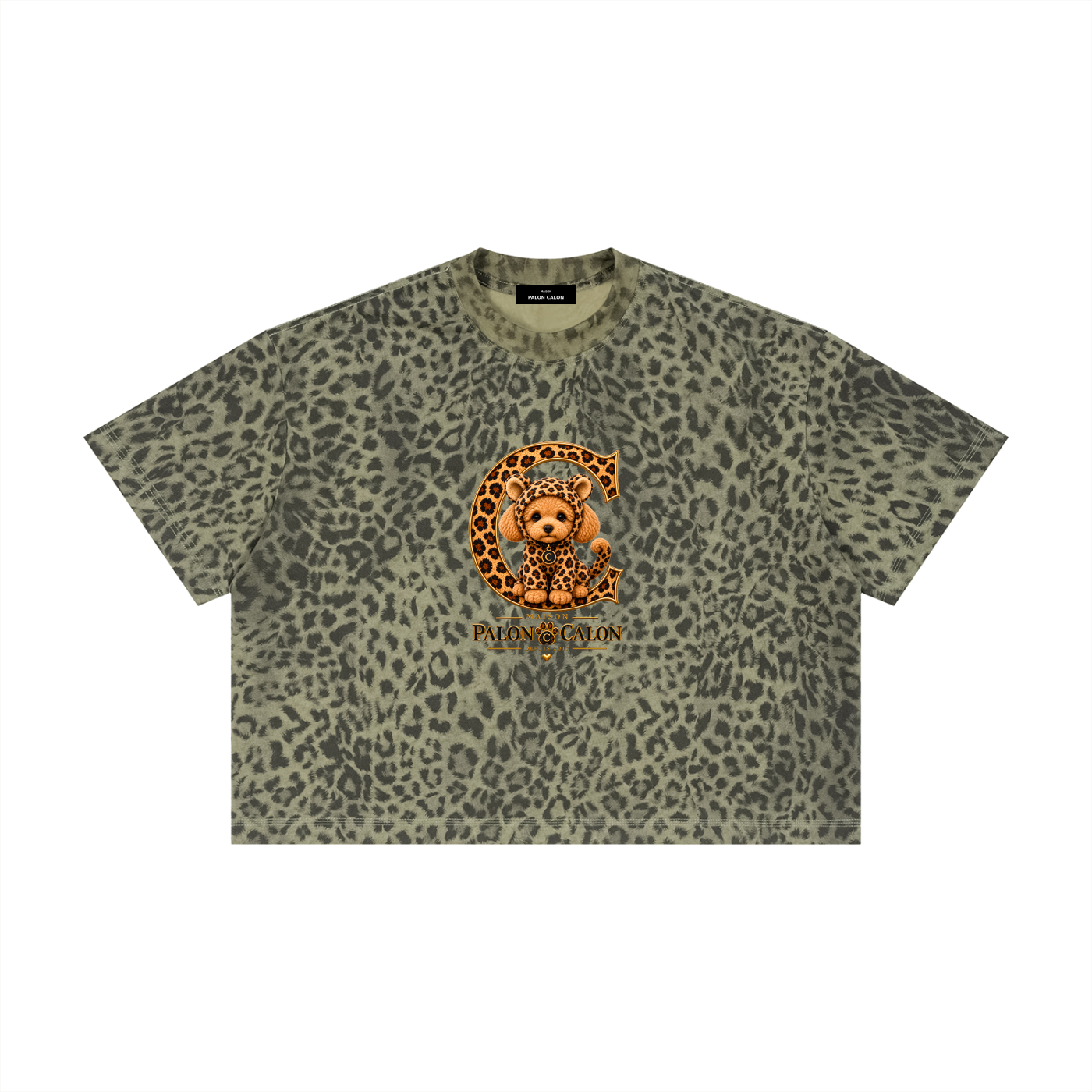 Unisex Leopard Print Boxy T-Shirt