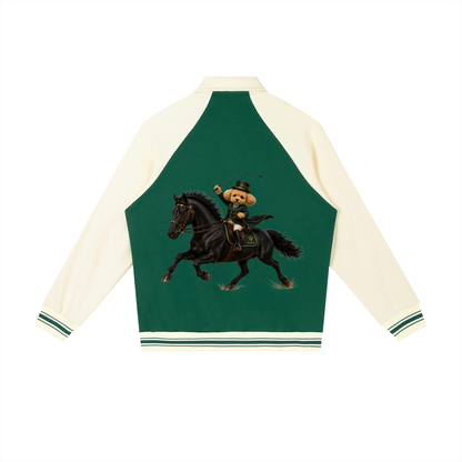 ユニセックス コントラスト ラグラン ベースボールジャケット — Unisex Contrast Raglan Baseball Jacket