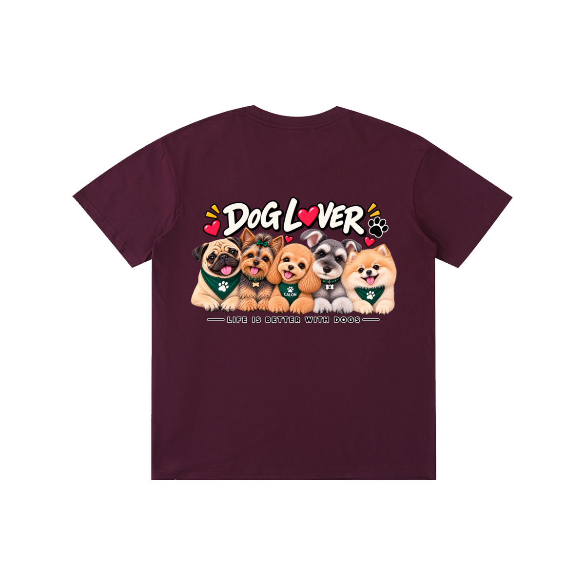 DOG | ベーシック ユニセックス コットンTシャツ / Pure Cotton Unisex T-Shirt