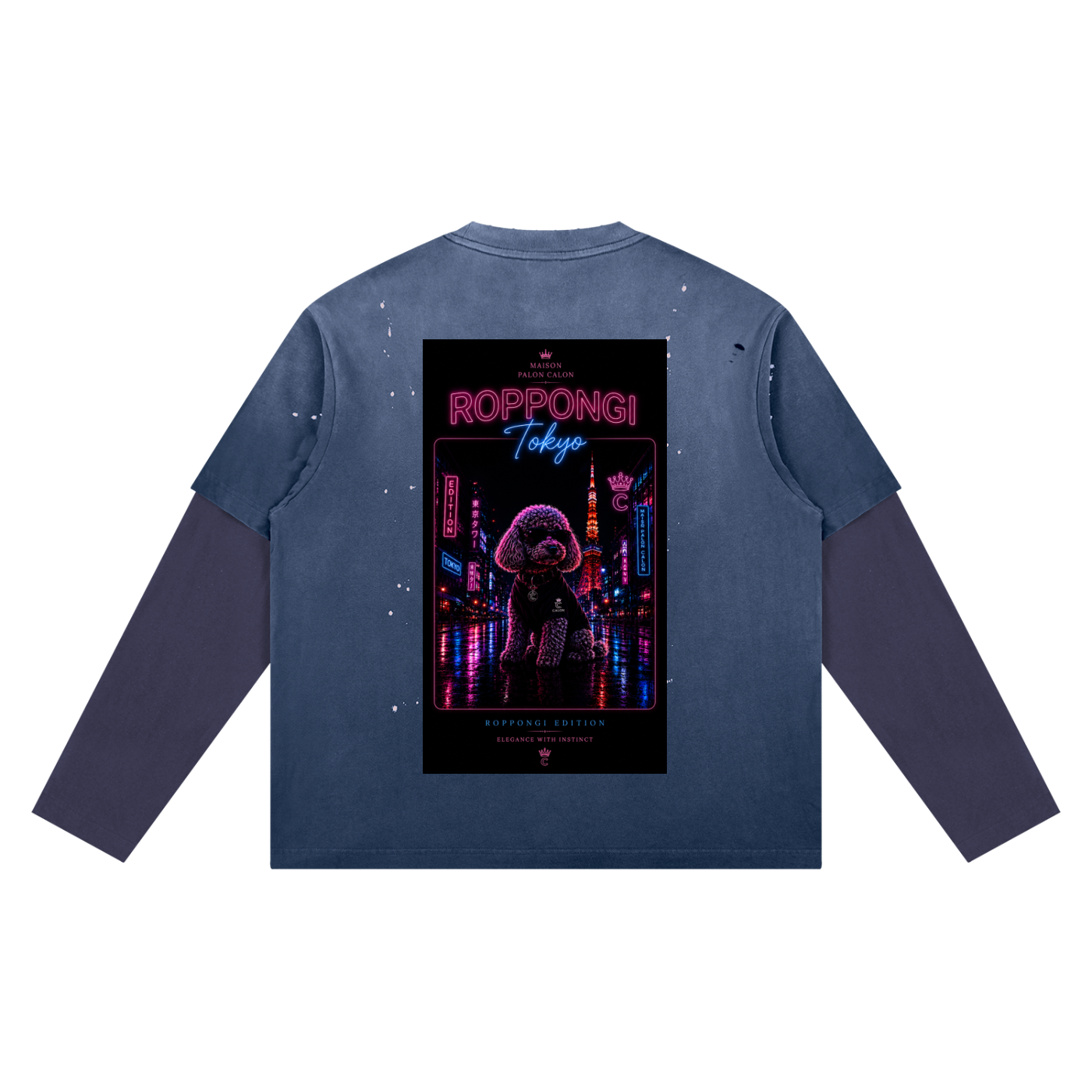 ユニセックス ヴィンテージウォッシュ ディストレスド レイヤーティー — Unisex Vintage Wash Distressed Layer T-Shirt