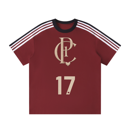 NUMBER 17 | ユニセックス カラーブロック ストライプ Tシャツ | Unisex Colorblock Striped T-Shirt