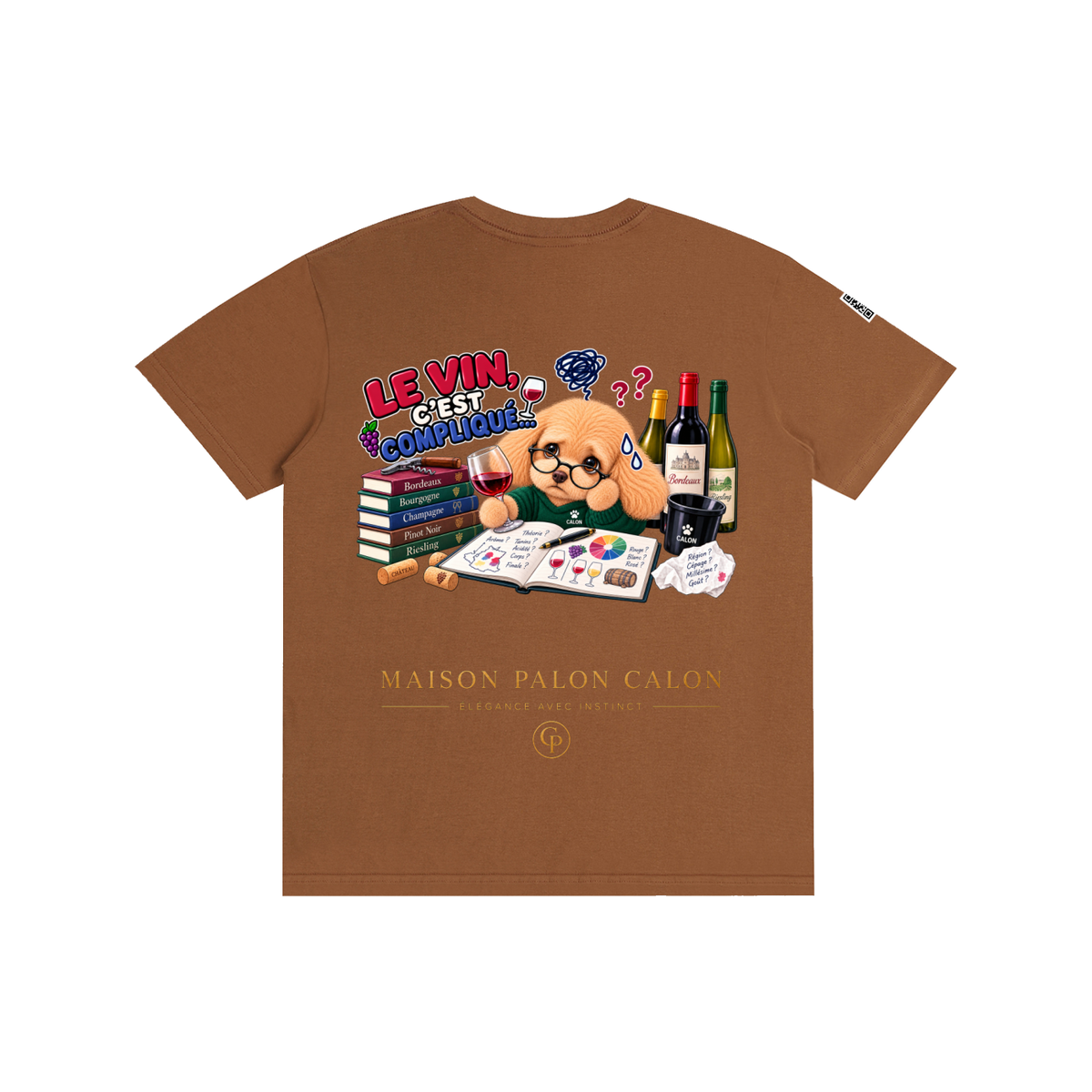 WINE SCHOLAR CALON | ピュアコットン Tシャツ（ユニセックス）/ Unisex Pure Cotton T-Shirt