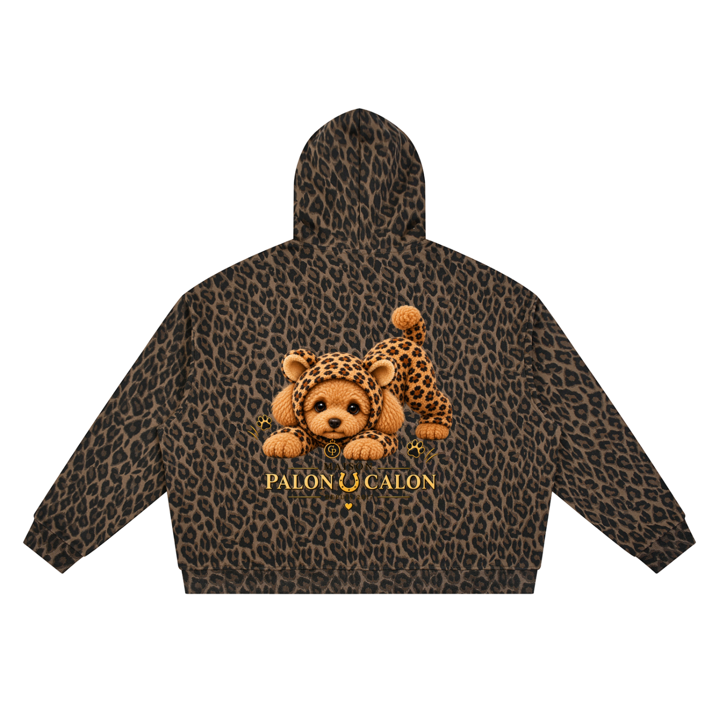 Unisex Leopard Full Zip Hoodie