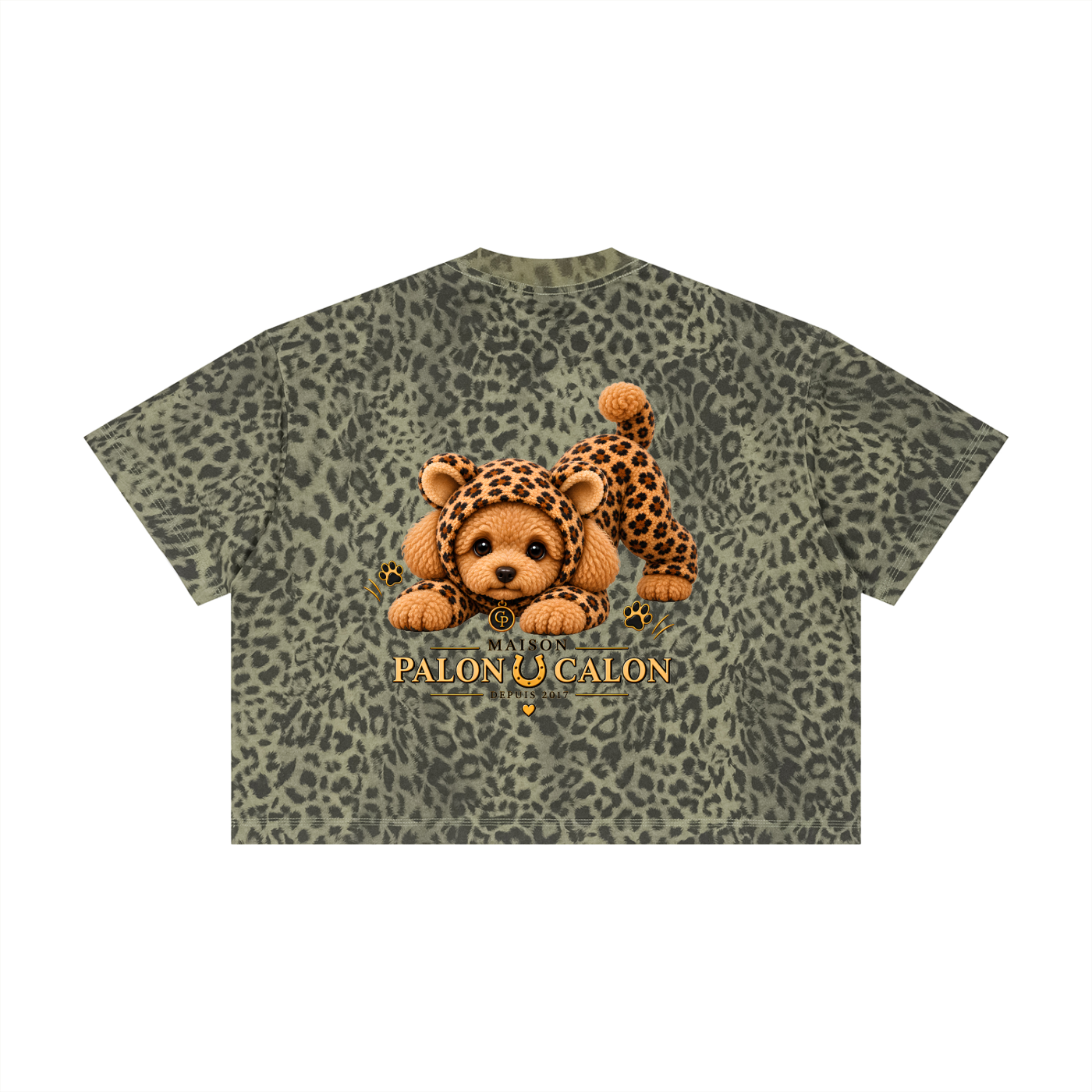 Unisex Leopard Print Boxy T-Shirt