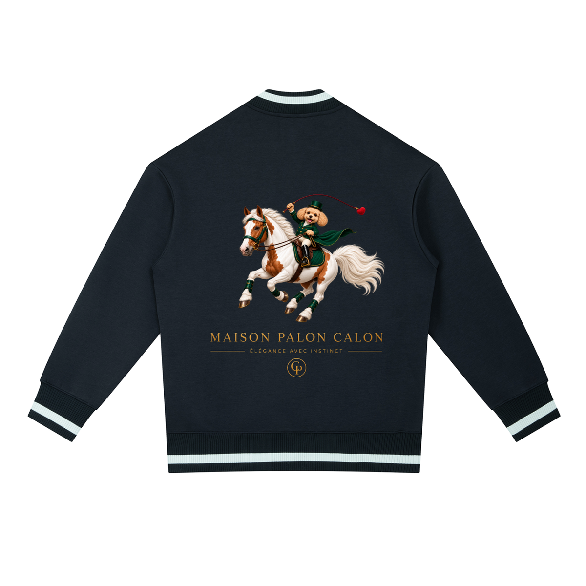 EQUESTRIAN CALON | コントラストパイピング ジップボンバージャケット / Contrast Piping Zip Bomber Jacket