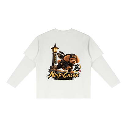 KAGURAZAKA | ユニセックス サンフェード レイヤー Tシャツ忍者 / Unisex Sunfade Layer T-Shirt