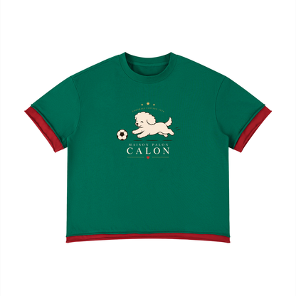 Unisex Boxy Color Block T-Shirt