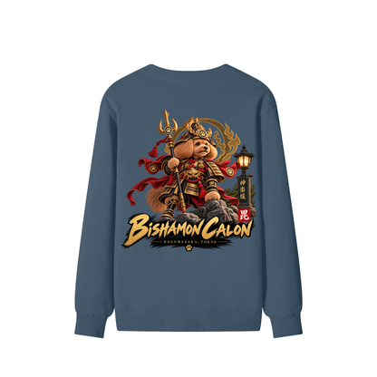 KAGURAZAKA | ユニセックス クラシック コットン スウェットシャツ毘沙門 | Unisex Classic Cotton Sweatshirt
