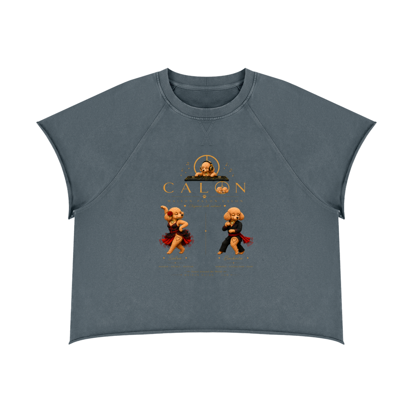 ヴィンテージウォッシュ ローエッジ Tシャツ — ユニセックス