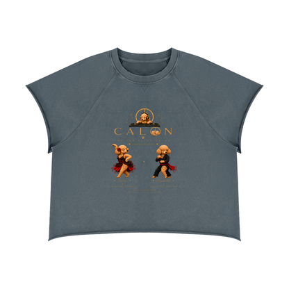 ヴィンテージウォッシュ ローエッジ Tシャツ — ユニセックス