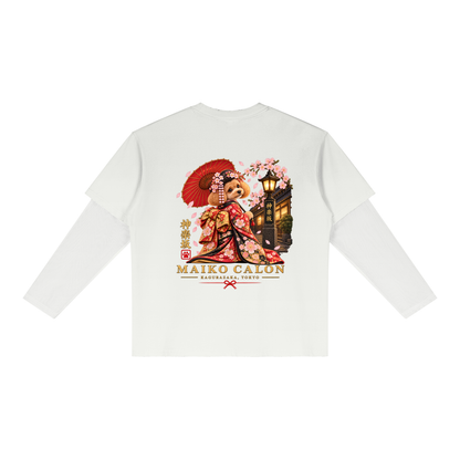 KAGURAZAKA | ユニセックス サンフェード レイヤー Tシャツ舞妓 / Unisex Sunfade Layer T-Shirt