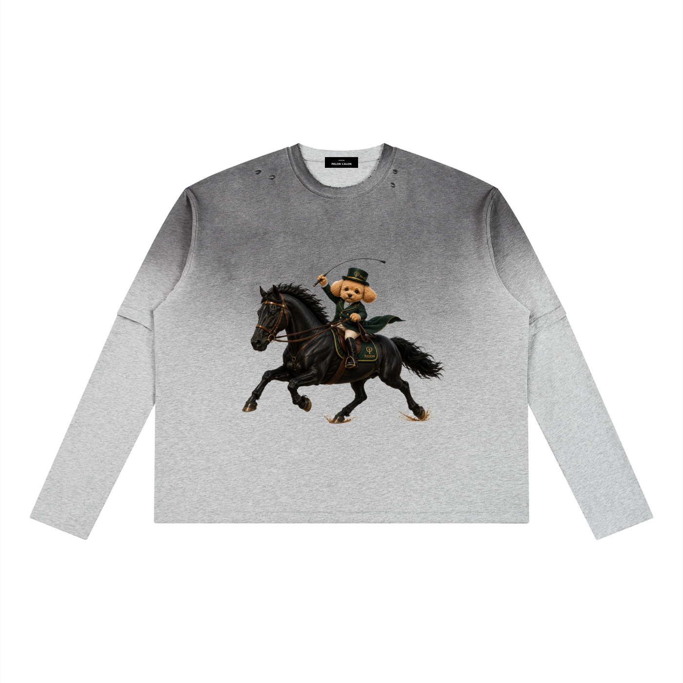 ユニセックス ヴィンテージウォッシュ レイヤード ロングスリーブ Tシャツ — Unisex Vintage Wash Layered Long-Sleeve T-Shirt