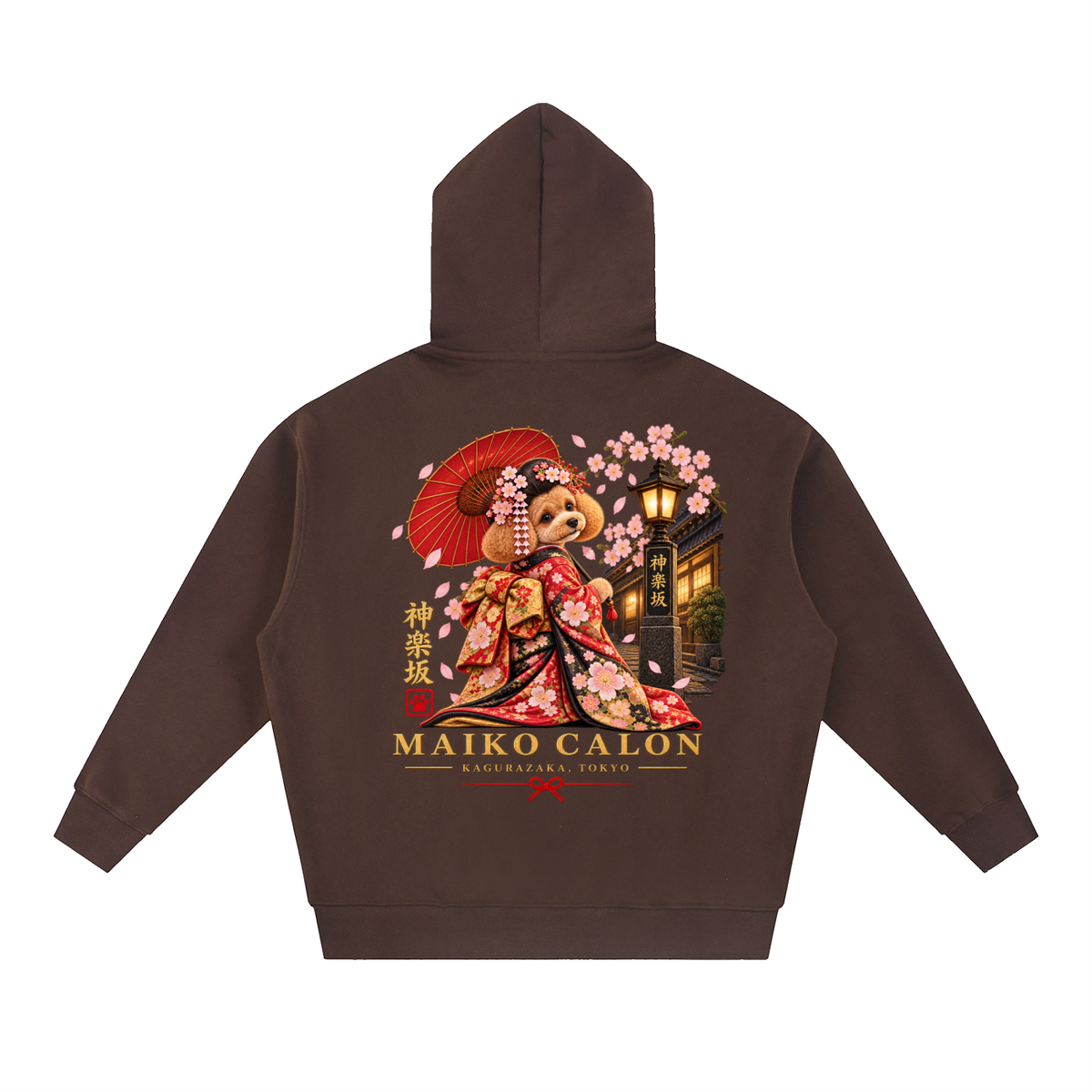 KAGURAZAKA | エッセンシャル オーバーサイズ フリース ボクシー フーディー舞妓 | Essential Oversized Fleece Boxy Hoodie