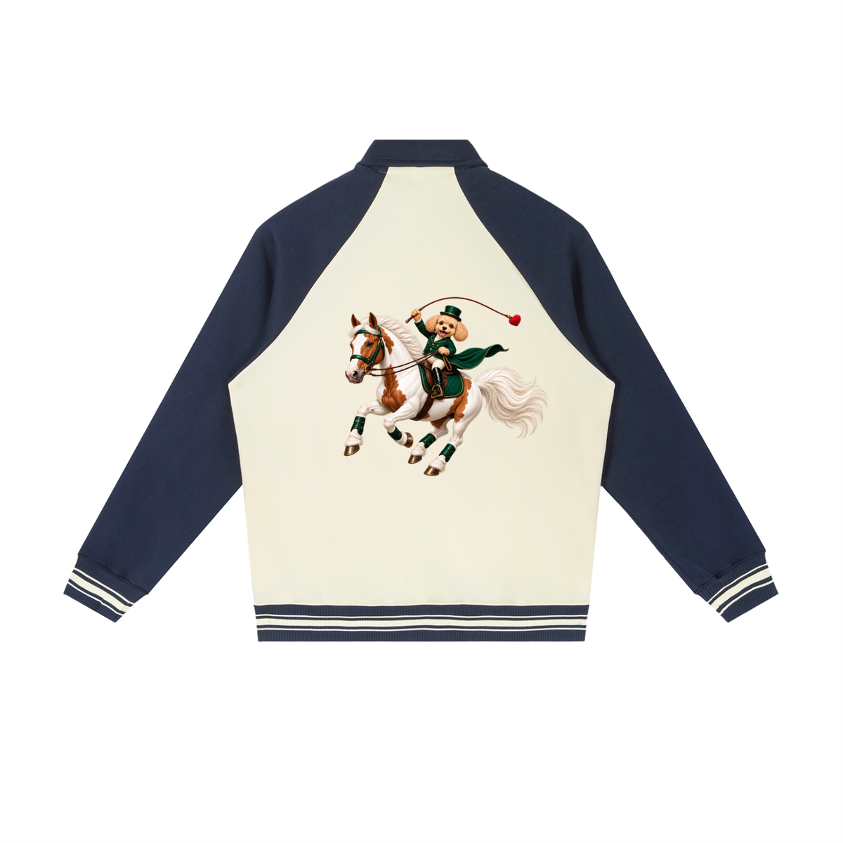 EQUESTRIAN CALON | ユニセックス コントラスト ラグラン ベースボールジャケット — Unisex Contrast Raglan Baseball Jacket