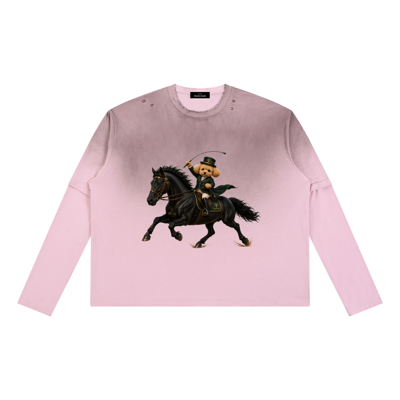 ユニセックス ヴィンテージウォッシュ レイヤード ロングスリーブ Tシャツ — Unisex Vintage Wash Layered Long-Sleeve T-Shirt