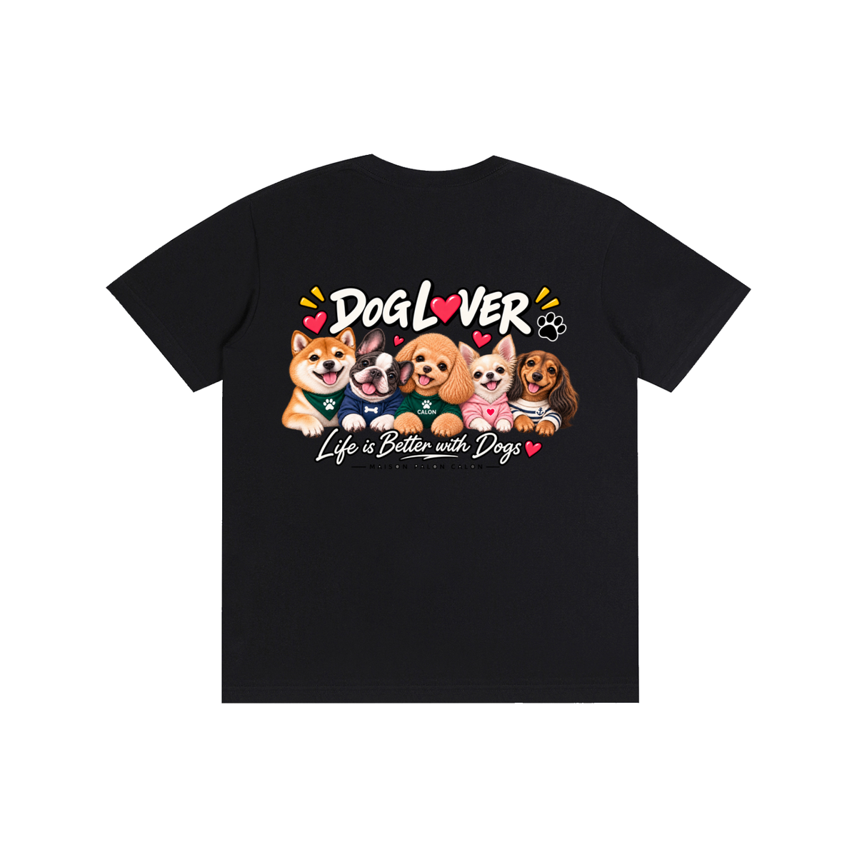 DOG | ベーシック ユニセックス コットンTシャツ / Pure Cotton Unisex T-Shirt