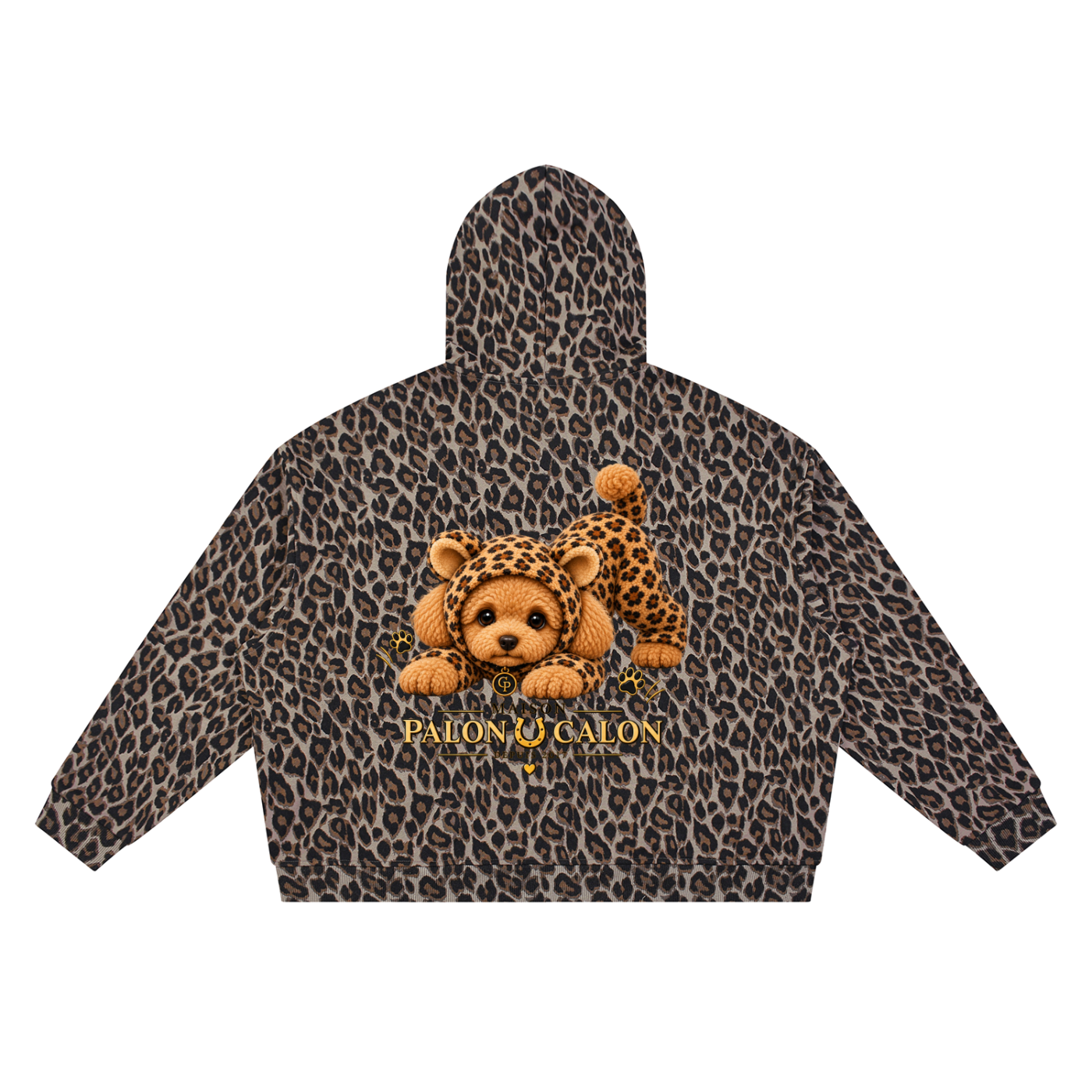 Unisex Leopard Full Zip Hoodie