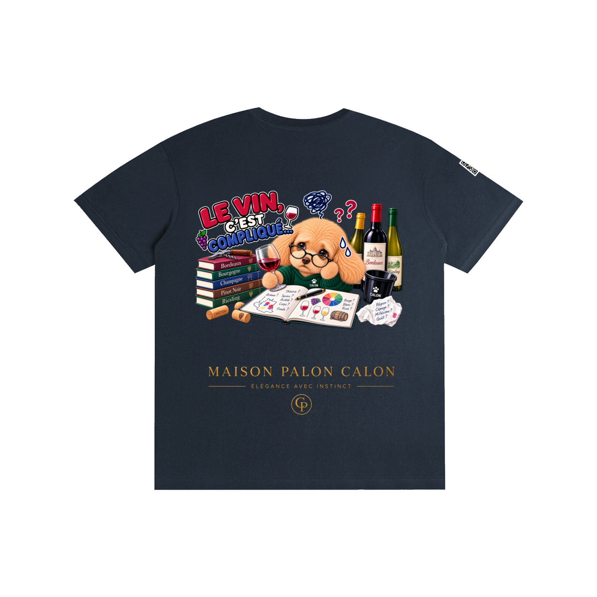 WINE SCHOLAR CALON | ピュアコットン Tシャツ（ユニセックス）/ Unisex Pure Cotton T-Shirt