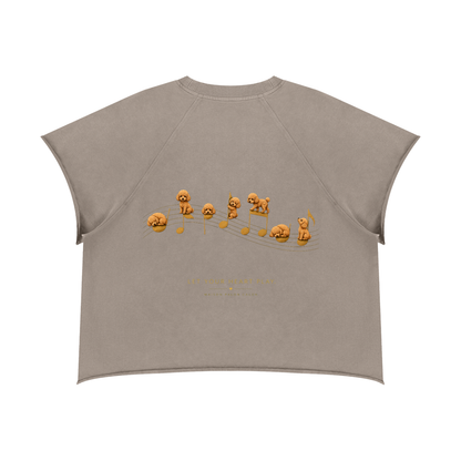 ヴィンテージウォッシュ ローエッジ Tシャツ — ユニセックス