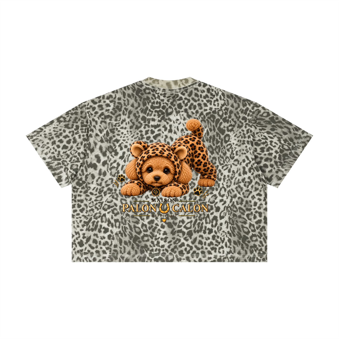 Unisex Leopard Print Boxy T-Shirt