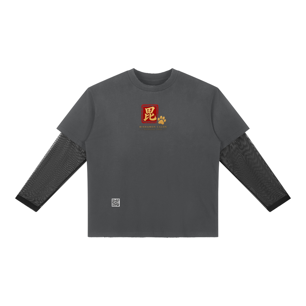 KAGURAZAKA | ユニセックス サンフェード レイヤー Tシャツ毘沙門 / Unisex Sunfade Layer T-Shirt
