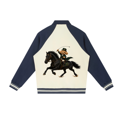 ユニセックス コントラスト ラグラン ベースボールジャケット — Unisex Contrast Raglan Baseball Jacket