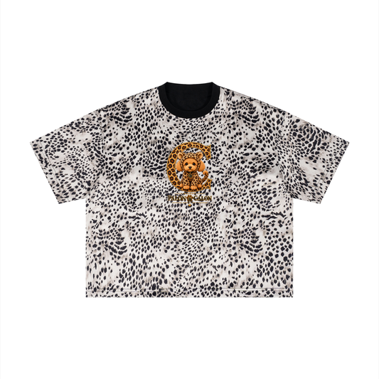 LEOPARD | レオパード柄 ボクシー Tシャツ（ユニセックス）/ Unisex Leopard Print Boxy T-Shirt