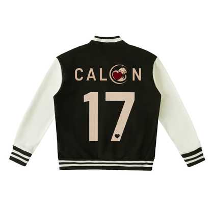 ツートーン フリース バーシティジャケット — ユニセックス