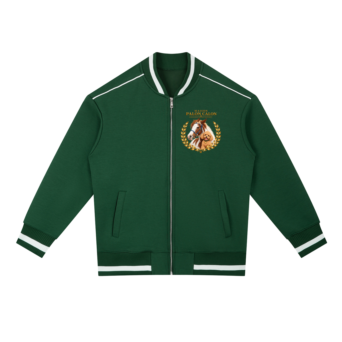 EQUESTRIAN CALON | コントラストパイピング ジップボンバージャケット / Contrast Piping Zip Bomber Jacket