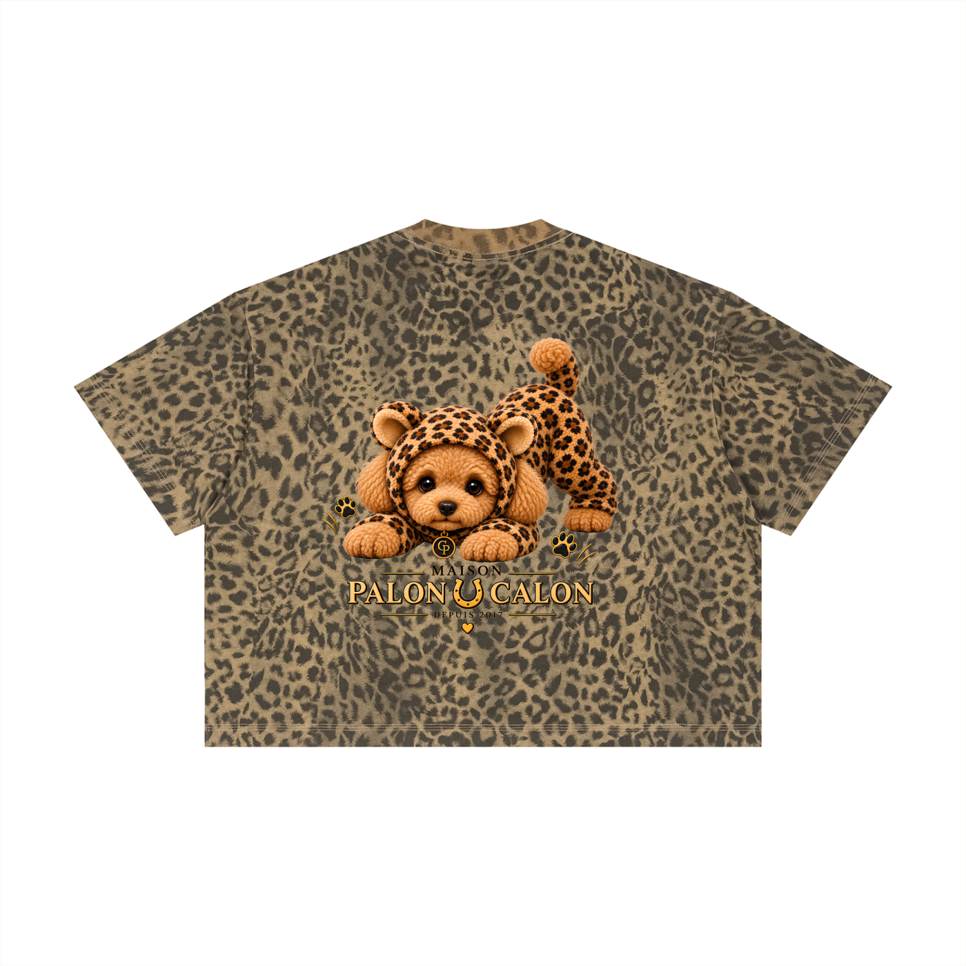 Unisex Leopard Print Boxy T-Shirt