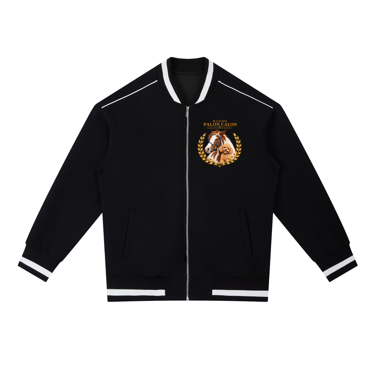 EQUESTRIAN CALON | コントラストパイピング ジップボンバージャケット / Contrast Piping Zip Bomber Jacket