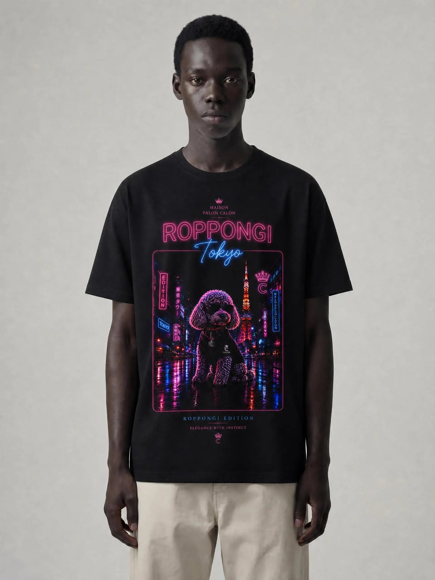 ユニセックス ヘビーウェイト スリムフィット Tシャツ — Roppongi Edition