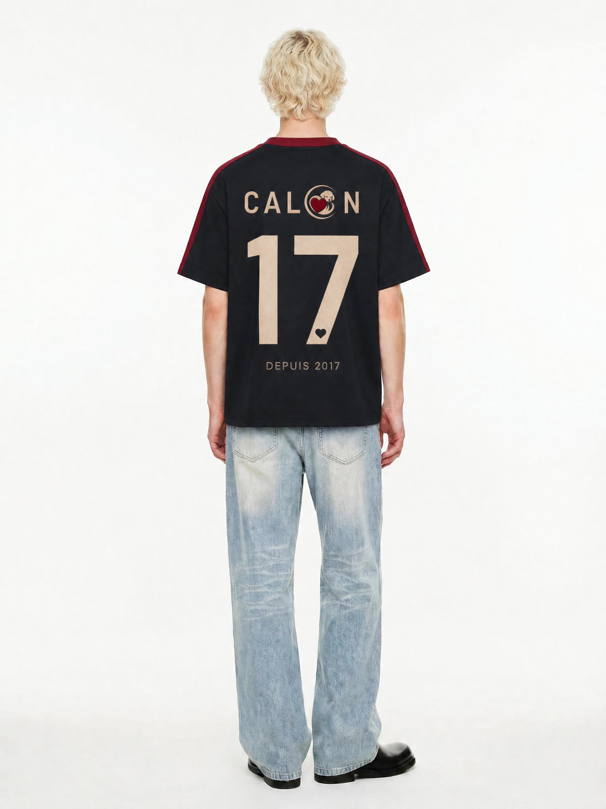 NUMBER 17 | ユニセックス カラーブロック ストライプ Tシャツ | Unisex Colorblock Striped T-Shirt