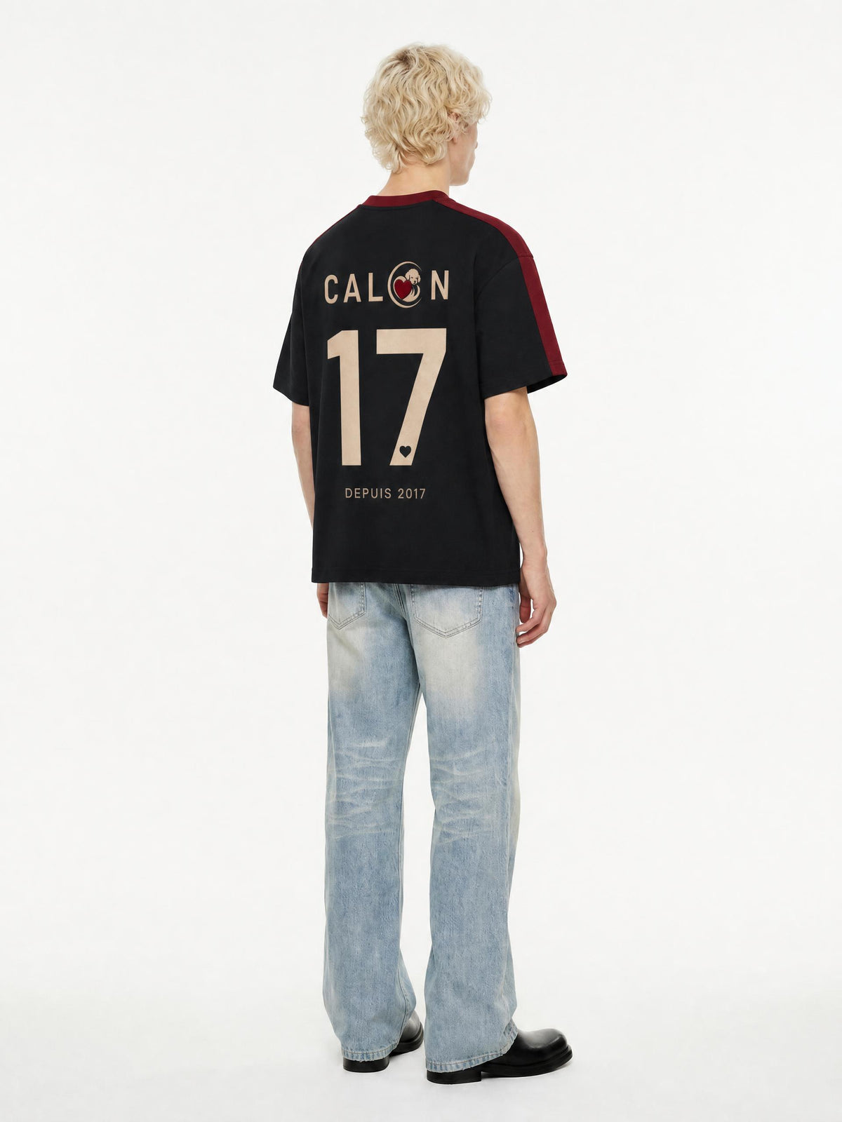 NUMBER 17 | ユニセックス カラーブロック ストライプ Tシャツ | Unisex Colorblock Striped T-Shirt