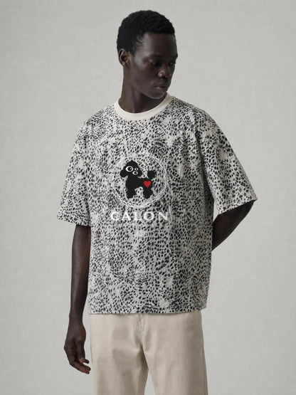 OSAKA | ユニセックス レオパードプリント ボクシー Tシャツ | Unisex Leopard Print Boxy T-Shirt