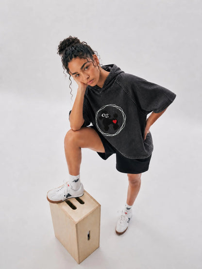OSAKA | スノーウォッシュ フーデッド ボクシー Tシャツ | Snow Washed Hooded Boxy T-Shirt