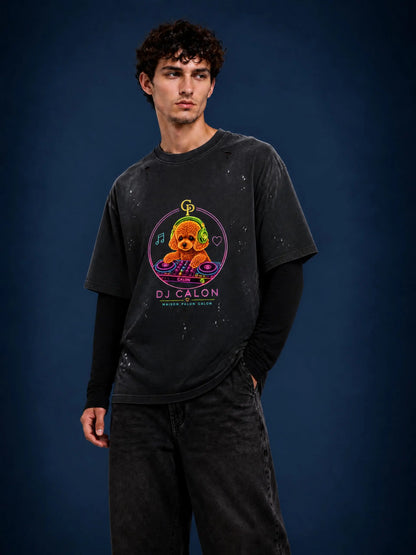 ROPPONGI | ユニセックス ヴィンテージウォッシュ ディストレスド レイヤーティー — Unisex Vintage Wash Distressed Layer T-Shirt