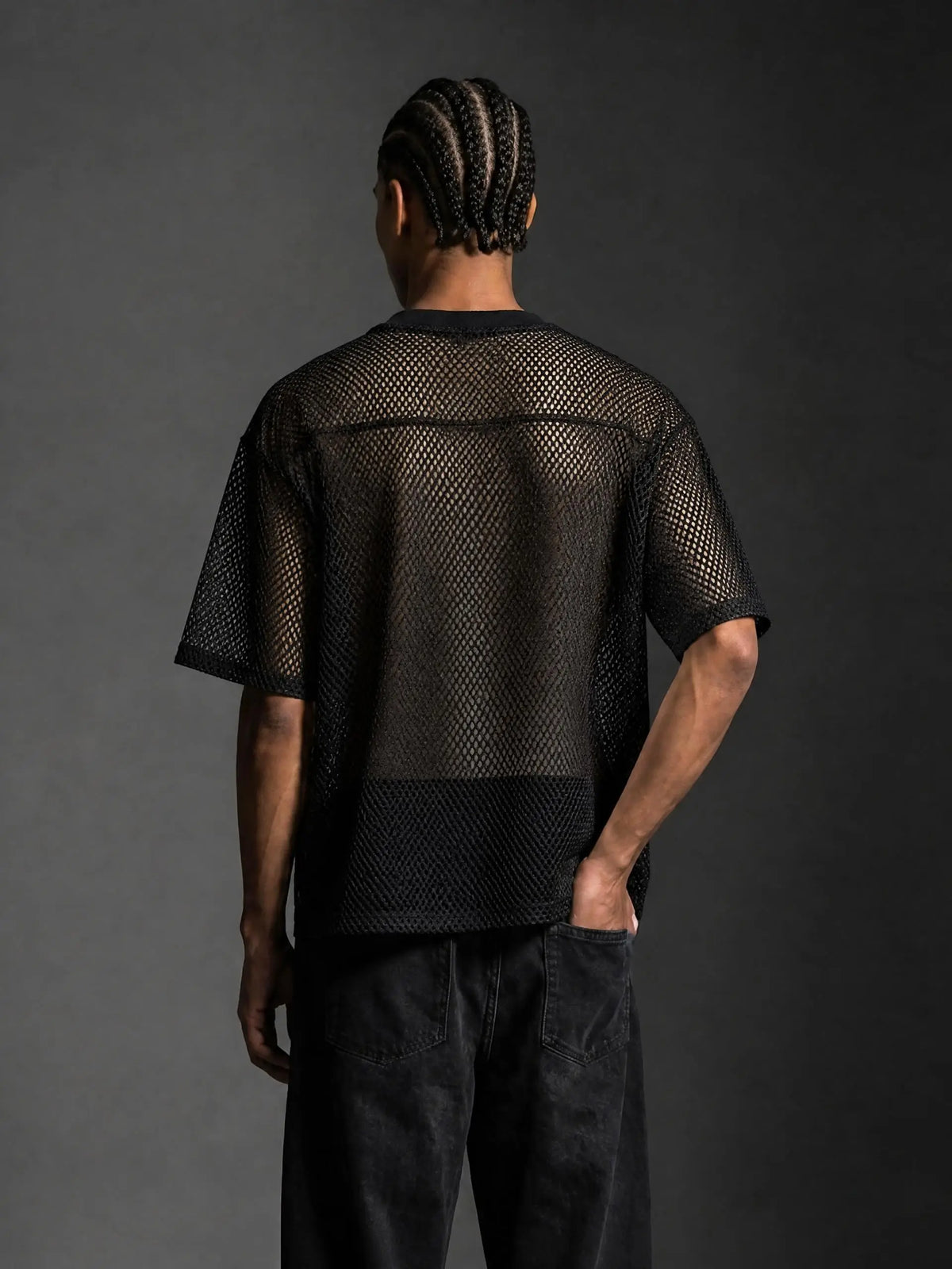 CALON HEART | ユニセックス シースルー ボクシー ネットTシャツ | Unisex See-Through Boxy Net T-Shirt