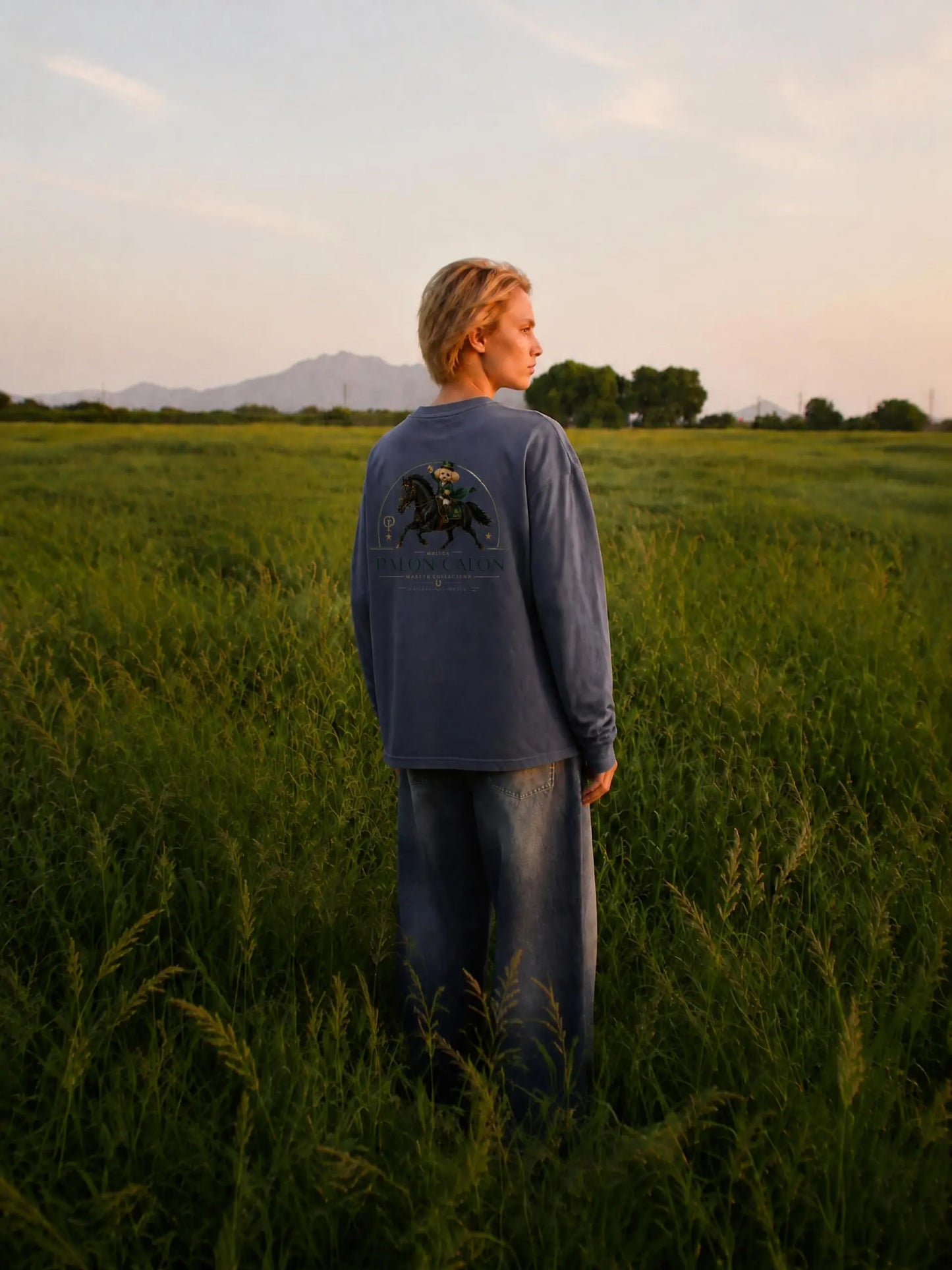 ユニセックス ヴィンテージウォッシュ レイヤード ロングスリーブ Tシャツ — Unisex Vintage Wash Layered Long-Sleeve T-Shirt