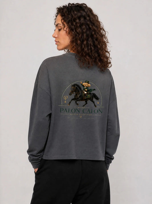 ユニセックス ヴィンテージウォッシュ レイヤード ロングスリーブ Tシャツ — Unisex Vintage Wash Layered Long-Sleeve T-Shirt