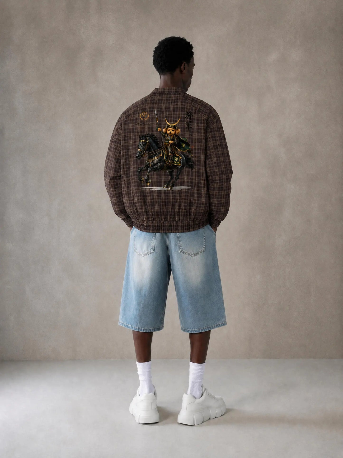 ユニセックス プレイド フルジップ トラックジャケット — Unisex Plaid Full-Zip Track Jacket
