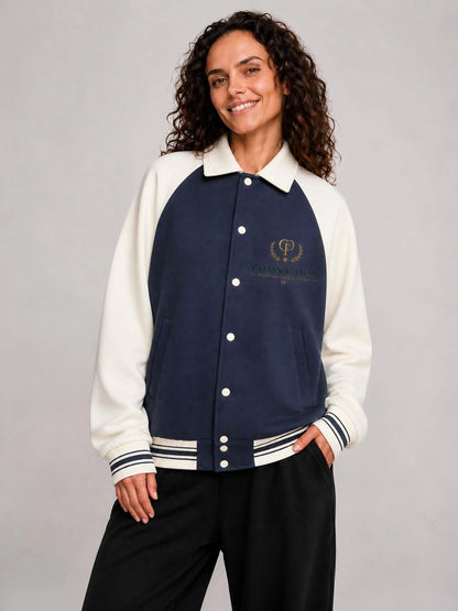 ユニセックス コントラスト ラグラン ベースボールジャケット — Unisex Contrast Raglan Baseball Jacket