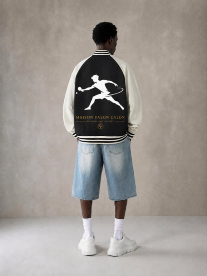 ユニセックス ツートーン ラグラン バーシティジャケット — Unisex Two-Tone Raglan Varsity Jacket