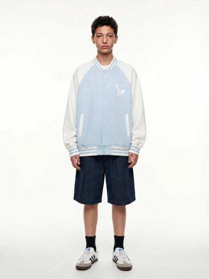 ユニセックス ツートーン ラグラン バーシティジャケット — Unisex Two-Tone Raglan Varsity Jacket