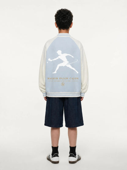 ユニセックス ツートーン ラグラン バーシティジャケット — Unisex Two-Tone Raglan Varsity Jacket