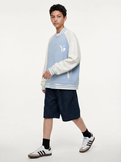 ユニセックス ツートーン ラグラン バーシティジャケット — Unisex Two-Tone Raglan Varsity Jacket