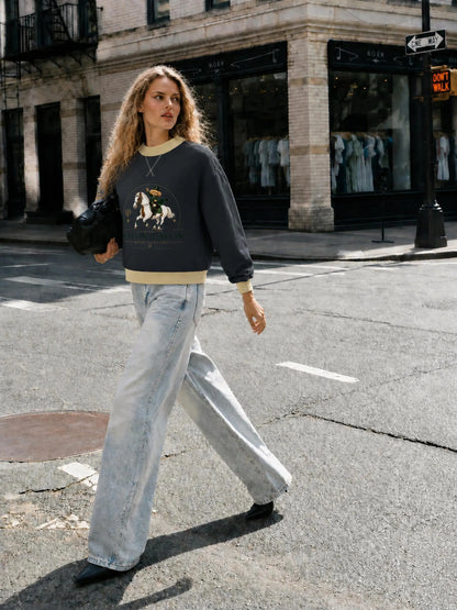 EQUESTRIAN CALON | ウィメンズ モックネック スウェットシャツ — Women's Mock Neck Sweatshirt