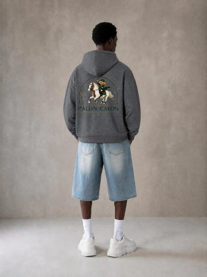 EQUESTRIAN CALON | スパークルズ フルジップ ボクシーフーディー（ユニセックス）/ Unisex Sparkles Full-Zip Boxy Hoodie