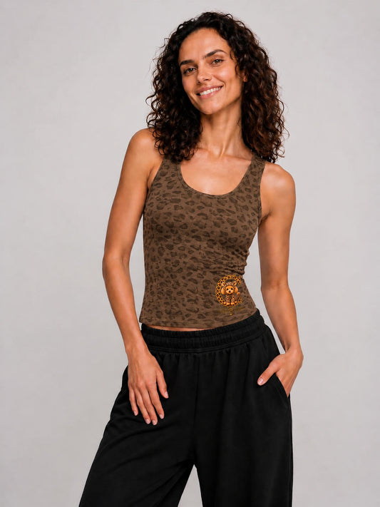 LEOPARD | レオパード柄 ウィメンズ タンクトップ / Women's Leopard Print Tank Top
