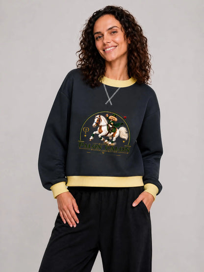 EQUESTRIAN CALON | ウィメンズ モックネック スウェットシャツ — Women's Mock Neck Sweatshirt